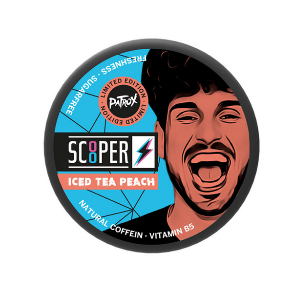 SCOOPER Iced Tea Peach (Persikka Jäätee) - Kofeiinipussit
